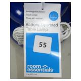 Mini Plastic Table Lamp with Glass Orb Blue- Room Essentials