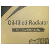 1500 Watt Portable Oil-Filled Space Heater with Overheat Protection in Black