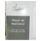 True Living Mason Jar Wall Decor Wood Glass Home Decor