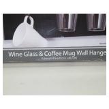 Trueliving Essentials Wine Glass & Coffee Mug Wall Hanger
