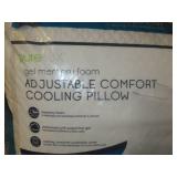 Purelux Gel Memory Foam Adjust Comfort Cooling Pillow White Queen