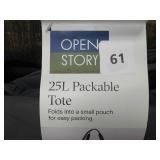 Daypack Packing Tote Bag - Open Story™ Gray: Travel Handbag with Zip Closure