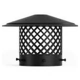 6 in. Black Round Galvanized Steel Fireplace Chimney Caps for Outside