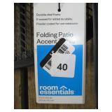 18" Metal Mesh Patio Accent Table Black - Room Essentials