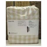 Queen Microfiber Sheet Set Khaki Gingham - Room Essentials