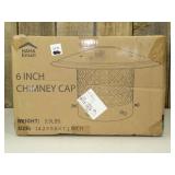 6 in. Black Round Galvanized Steel Fireplace Chimney Caps for Outside