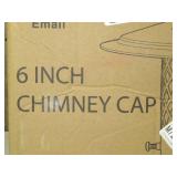 6 in. Black Round Galvanized Steel Fireplace Chimney Caps for Outside