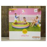 3 Ring Pool 105 gal Round Kiddie Pool - Yellow/Pink/Navy - Sun Squad