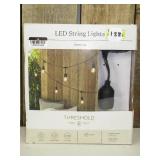 10ct LED Drop Outdoor String Lights Black - Threshold