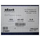 Black Flat Seal Contractor Bags (50-Case) 40 in. W x 48 in. H 40-45 Gal. 3.0 mil