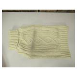 KYEESE - White/Cream Dog Sweater Large