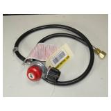 4 ft. 0 PSI to 20 PSI High Pressure Propane Regulator and Steel Braided Hose