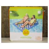Sun Squad Pocket Lounge Water Float PVC 2 Person Capacity Age 14+