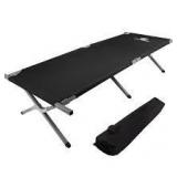 Portable Twin Folding Bed with Carry Bag - 600D Camp Sleeping Cot for Adults (Black)