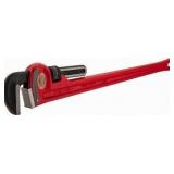Red 36 in. Heavy Duty Cast Steel Adjustable Straight Pipe Wrench