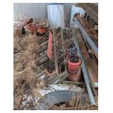 Large Metal Work Lot - Big Iron - Angle Iron, Piping, Tube Steel , Specialty Aluminum and Large Pile of Barn Tin Siding/Roofing + Storage rack