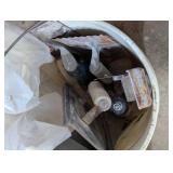 2 Buckets of Mixed Concrete Finishing Tools