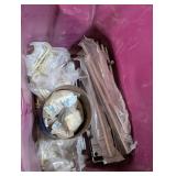 Bin of Door Pulls/Knobs - Mixed Hardware + 1 Commercial Door Closer