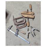 Huge Lot of Clamps - Including C Clamps and Wood Clamp