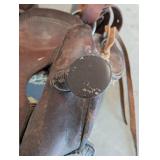 Leather Riding Horse Saddle - Wooden Stirrup