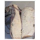 Leather Riding Horse Saddle - Wooden Stirrup