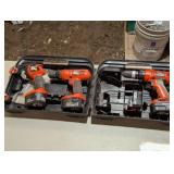 Lot of Mixed Black & Decker Drill Sets