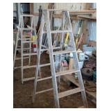 Pair of Wooden 6 Foot Ladders