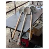 Lot of 3 Great Spade Shovels - Wood Handles