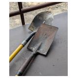 Pair of Fiberglass Handled Shovels - 1 Flat Head and 1 Spade