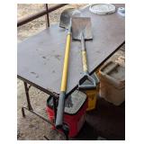 Pair of Fiberglass Handled Shovels - 1 Flat Head and 1 Spade