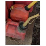Lot of 5 Plastic Gas Cans - Red