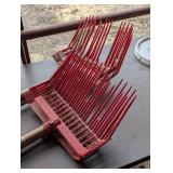 Set of 4 - Durafork Stable Fork With Red Polycarbonate Tines And 52 Inch Handle