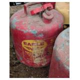 Lot of 6 Vintage Metal Gas Cans - Great Shape