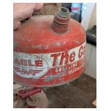 Lot of 6 Vintage Metal Gas Cans - Great Shape