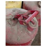 Lot of 6 Vintage Metal Gas Cans - Great Shape