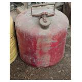 Lot of 6 Vintage Metal Gas Cans - Great Shape