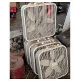Lot of 5 Box Fans - Need a Cleaning