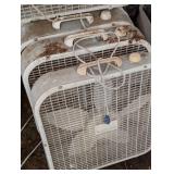 Lot of 5 Box Fans - Need a Cleaning