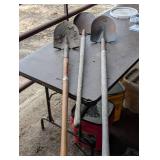 Lot of 3 Great Spade Shovels - Wood Handles