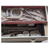 Tool Box Filled with Hardware and Tools