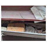 Tool Box Filled with Hardware and Tools