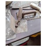 Concrete/Mud Finishing Lot - 7 Piece - Trowels, Edger, Holder Plate