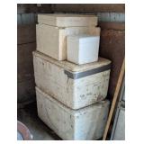 Large Styrofoam Coolers - 3 big 1 small