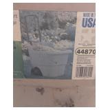 2 Feed/Watering Containers - 1 Larger Wheeled and Handled