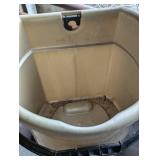 2 Feed/Watering Containers - 1 Larger Wheeled and Handled