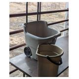 2 Feed/Watering Containers - 1 Larger Wheeled and Handled