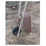 Solid Metal Wheelbarrow