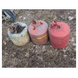 3 Metal Gas Cans
