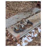 Large Set of Scaffolding - 10 Upright - Pile of Side Supports - Extra Casters