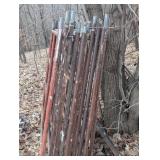 Large Set of Scaffolding - 10 Upright - Pile of Side Supports - Extra Casters